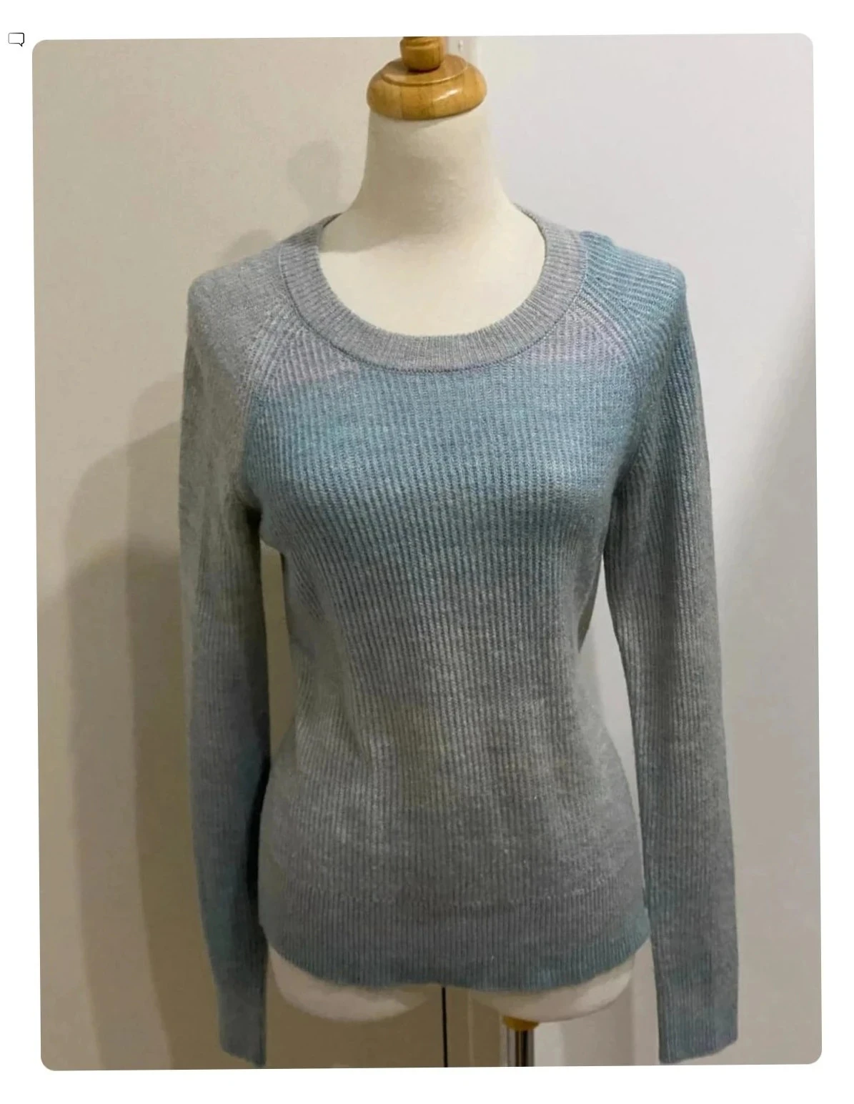 Pull mailles Venus dégradé bleu crew neck manches longues Taille S Rails